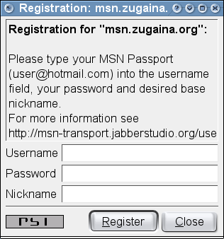 Registration MSN