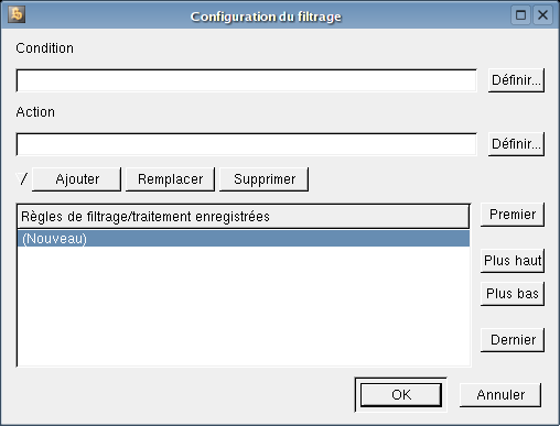 Configuration du filtrage