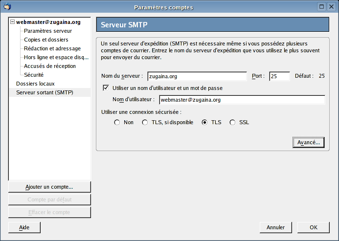 Serveur SMTP